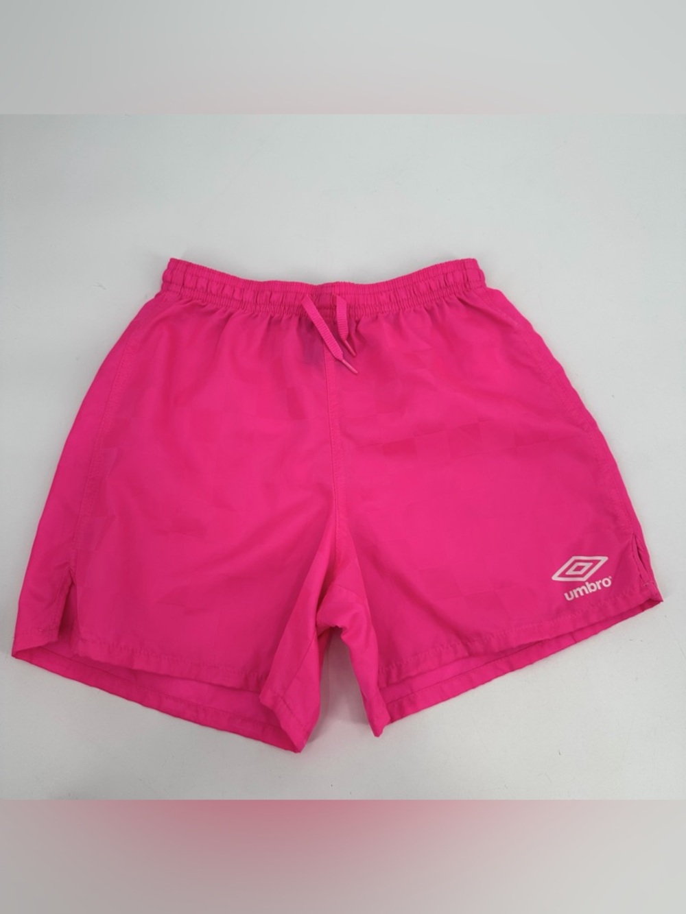 Umbro Shorts Pink Girls Size S Soccer Hot Pink Drawstring Elastic Waist Nylon